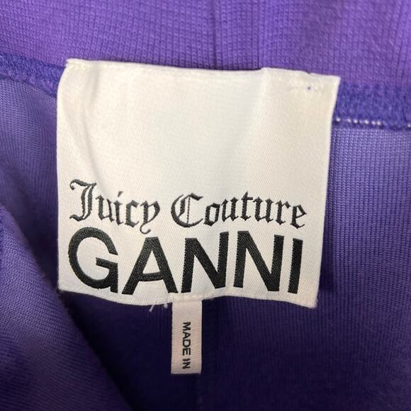 Juicy Couture x Ganni Purple Velour Straight Leg Sweatpants S Y2K - Picture 4 of 11
